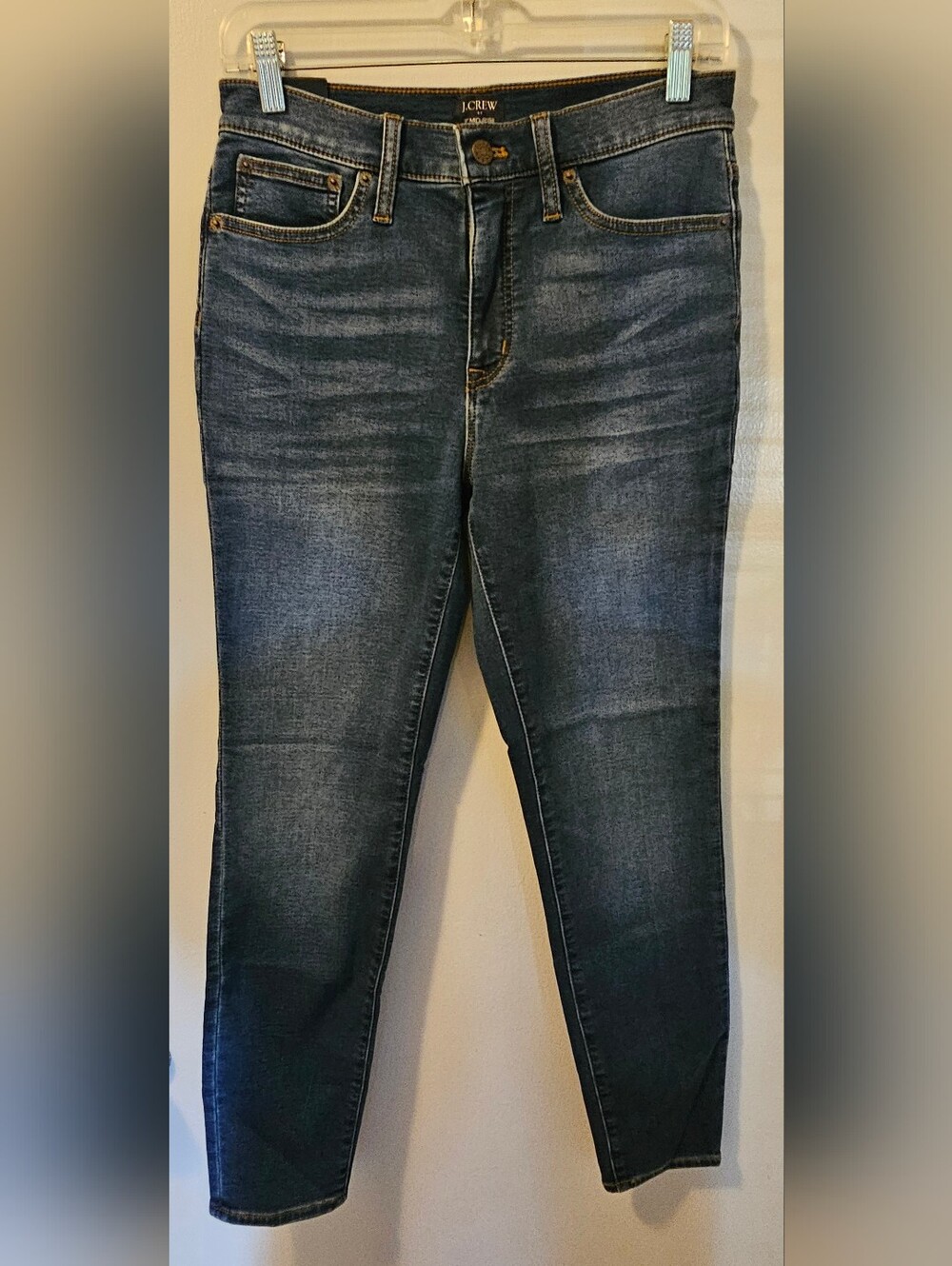 J Crew Women's Size 28 Blue 9" Mid Rise Signature Stretch Skinny Jeans NWT